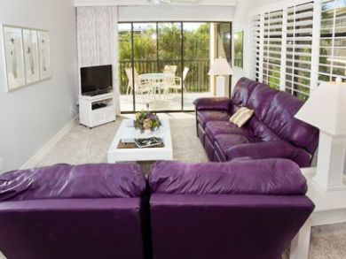 Living room with flat screen TV